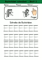 Vorschau - Arbeitsblätter - Buchstabeneinführung 1. Klasse - Buchstabe F/f schreiben - Grundschrift - Seite 2