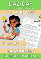 Vorschau - Arbeitsblätter - Salmonellen Lückentext Klasse 3 Sachunterricht Salmonellen DaF Arbeitsblatt - Deckblatt