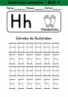 Vorschau - Arbeitsblätter - Buchstabeneinführung 1. Klasse - Buchstabe H/h schreiben - Grundschrift - Seite 3