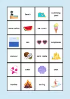 Vorschau - Arbeitsblätter - Summer Matching Pairs Game / English 4-6 / Sommerferien Spiel Englisch - Seite 1
