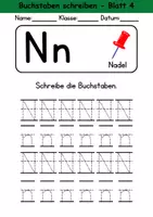Vorschau - Arbeitsblätter - Buchstabeneinführung 1. Klasse - Buchstabe N/n schreiben - Grundschrift - Seite 3