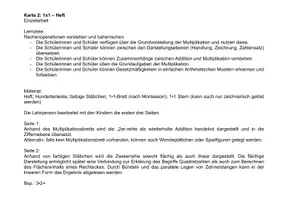 Vorschau - Arbeitsblätter - Einmaleinsheft zur handelnden Erarbeitung der Einmaleinsreihen - Seite 1