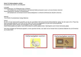 Vorschau - Spiele - Lernspiel: Kettenaufgaben würfeln - Seite 1
