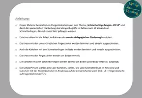 Vorschau - Fördermaterial/Inklusion - Fliegenklatschenspiel: Schmetterlinge fangen - ZR 10 - Seite 1