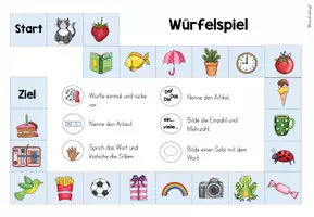 Vorschau - Spiele - Würfelspiel - DaZ Unterricht - Förderunterricht - Wortschatz - Seite 2