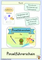 Vorschau - Stundenentwürfe - Kunst - Pinselführerschein - Deckblatt