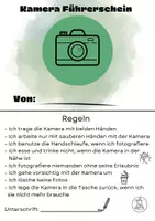 Vorschau - Mal- und Bastelvorlagen - Kamera Führerschein - Deckblatt