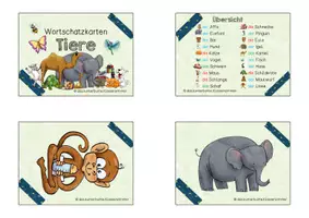 Vorschau - Spiele - Wortschatzkarten Tiere (DaZ / DaF) - Seite 3