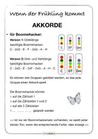 Vorschau - Merkblätter - Frühlingslied mit Audio für Boomwhacker Xylofon Gitarre Wenn der Frühling kommt 🎵 Noten Akkorde Liedtext Bildkarten - Seite 3