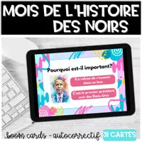 Aperçu - Apprentissages en autonomie - Mois Histoire des Noirs BOOM CARDS - Page de couverture