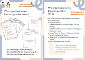Vorschau - Stationenlernen - Wir organisieren eine Klassensprecher-Wahl Klasse 5 und 6 - Seite 1