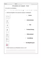 Vorschau - Arbeitsblätter - Wir arbeiten am Computer! Word nutzen - Seite 1