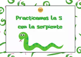 Vista previa - Tarjetas / Manipulativos - Practicamos la "S" con la serpiente - página 1