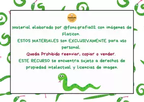Vista previa - Tarjetas / Manipulativos - Practicamos la "S" con la serpiente - página 2