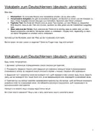 Vorschau - Arbeitsblätter - Vokabeln zum Deutschlernen (deutsch- ukrainisch) - Deckblatt