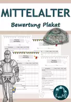 Vorschau - Test - Mittelalter – Bewertungsbogen für Plakate (3./4. Klasse Sachunterricht) - Deckblatt
