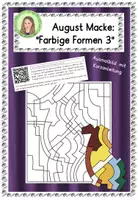 Vorschau - Mal- und Bastelvorlagen - August Macke: "Farbige Formen 3" - Ausmalbild - Deckblatt