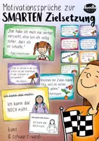 Vorschau - Mal- und Bastelvorlagen - Smarte Ziele - Motivationskarten / Zielsetzung Unterricht - Deckblatt