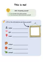 Vorschau - Arbeitsblätter - This is me! - Presenting yourself - Seite 1