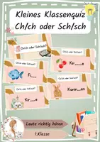 Vorschau - Präsentationen/Tafelbilder - Materialpaket kleine Klassenquizze zu ähnlichen Lauten - Seite 1