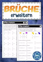 Vorschau - Arbeitsblätter - Brüche erweitern - Deckblatt