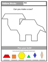 Προεπισκόπηση - Φύλλα εργασίας - Animal Pattern Block Printables - Σελίδα 1