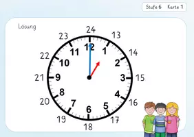 Vorschau - Aufgabenkarten - Uhrzeit: 1-24 Uhr - Lernkartei - Seite 3