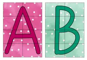 Vorschau - Stationenlernen - Buchstabenpuzzle A-Z für Buchstabenstationen - Seite 1