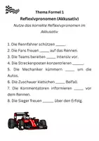 Vorschau - Arbeitsblätter - Reflexivpronomen - Vier Arbeitsblätter - Schülerorientierte Themen - Fotografie, Formel 1, Harry Poter und Reiten ***Inklusive Lösungsvorschlag*** - Seite 2
