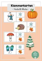 Vorschau - Bildkarten - Klammerkarten Herbst & Winter (Jahreszeiten) Fördermaterial - Deckblatt