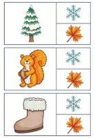 Vorschau - Bildkarten - Klammerkarten Herbst & Winter (Jahreszeiten) Fördermaterial - Seite 3