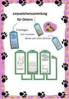 Vorschau - Mal- und Bastelvorlagen - Lesezeichen Ostern - Deckblatt