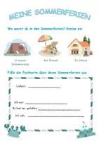 Vorschau - Arbeitsblätter - Sommerferien - Seite 1