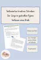 Vorschau - Arbeitsblätter - Textbasiertes kreatives Schreiben "Der Junge im gestreiften Pyjama" - Deckblatt