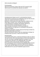 Vorschau - Arbeitsblätter - Wofür brauchen wir Religion? Text Statistiken Aufgaben Lösung - Seite 2