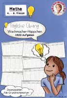 Vorschau - Arbeitsblätter - Dezimalzahlen Tägliche Übung Mathe | Klasse 4-6 - Deckblatt