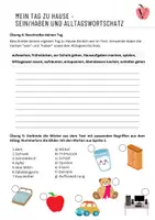Vorschau - Arbeitsblätter - Mein Tag zu Hause - Sein/Haben und Alltagswortschatz - Seite 1