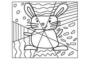 Vorschau - Mal- und Bastelvorlagen - PopArt Ostern - Seite 1