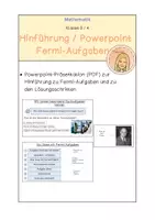 Vorschau - Präsentationen/Tafelbilder - Hinführung Fermi-Aufgaben Powerpoint Tafel - Deckblatt