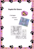 Vorschau - Mal- und Bastelvorlagen - PopArt Ostern - Deckblatt