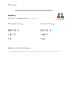 Vorschau - Arbeitsblätter - Klammern zuerst (Übungsstunde) - Seite 1