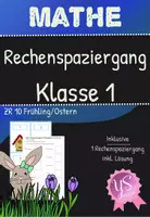 Vorschau - Arbeitsblätter - Mathe: Rechenspaziergang Klasse 1 zu Ostern /Frühling - Deckblatt
