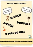 Vorschau - Spiele - Lesespiel Vielfache - Ich habe ..., wer hat ...? - Deckblatt