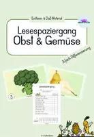 Vorschau - Arbeitsblätter - Lesespaziergang Obst und Gemüse - Deckblatt