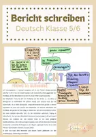 Vorschau - Arbeitsblätter - Bericht schreiben 6. Klasse KAWA und Übung - Deckblatt