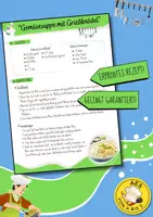 Vorschau - Anderer Materialtyp - Rezept: "Gemüsesuppe mit Grießknödel" (AES / Hauswirtschaft / Nahrungszubereitung) - Deckblatt