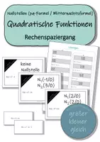 Vorschau - Stationenlernen - Nullstellen quadratischer Funktionen - Rechenspaziergang - Deckblatt