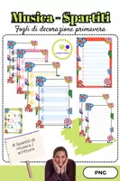 anteprima - Materiale di supporto/inclusione - Musica | Spartiti | Fogli di decorazione | Primavera - Pagina di copertina