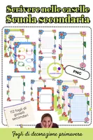 anteprima - Materiale di supporto/inclusione - Fogli di decorazione | Primavera | Scuola secondaria - Pagina di copertina