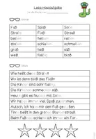 Vorschau - Arbeitsblätter - Lese-Hausaufgabe ß (passend zu TINTO) - Seite 1